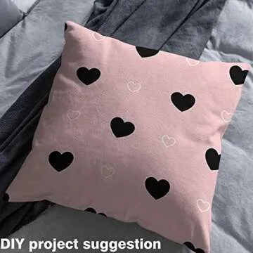 Cute Heart Pattern Fabric for DIY Projects and Quilting
