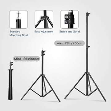 YICOE Softbox Lighting Kit Photography Photo Studio Equipment Continuous Lighting System with 5700K Energy Saving Light Bulb for Portraits Fashion Advertising Photo Shooting