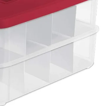 Sterilite 24 Compartment Christmas Ornament Storage Box