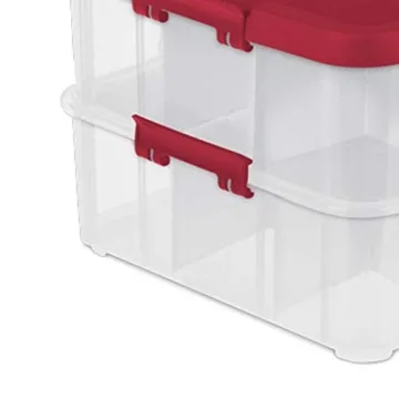 Sterilite 24 Compartment Christmas Ornament Storage Box