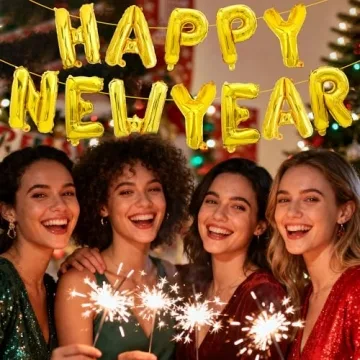 Happy New Year Balloons for Celebrations and Parties