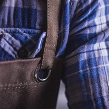 Heavy Duty Waxed Canvas Woodworking Apron with Pockets