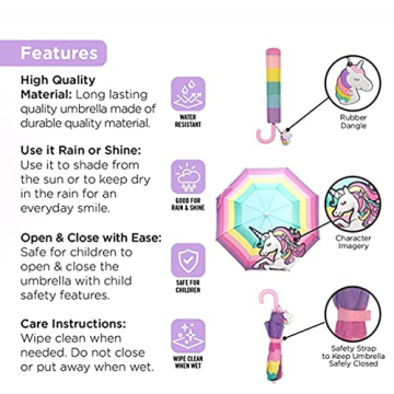 Addie & Tate Kids Raincoat & Umbrella Set - Fun for Rainy Days