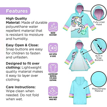 Addie & Tate Kids Raincoat & Umbrella Set - Fun for Rainy Days