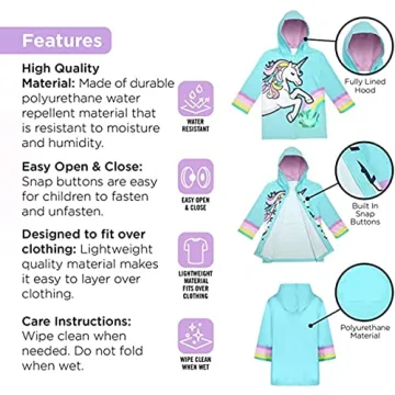 Addie & Tate Kids Raincoat & Umbrella Set - Fun for Rainy Days