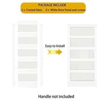 SOLRIG Modern French Interior Door with Frosted Glass