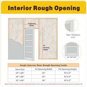 SOLRIG Modern French Interior Door with Frosted Glass