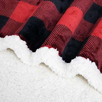Touchat Sherpa Cozy Blanket for All Seasons and Styles