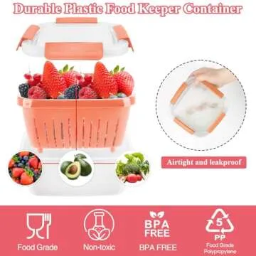 50oz Airtight Berry Keeper for Fresh Foods and Veggies