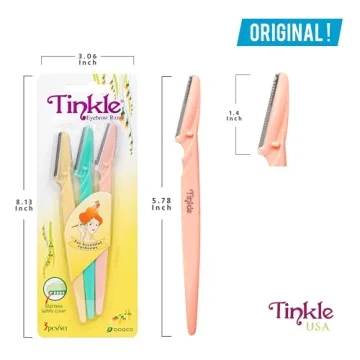 Dorco Tinkle Eyebrow Razor 3 Pack for Neck and Face