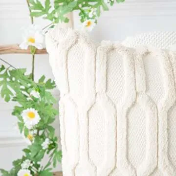 MADIZZ Cozy Plush Pillow Covers Set of 2 Stylish 18x18