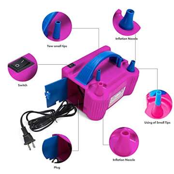 XBllcyiv Portable Electric Balloon Pump for Parties, Weddings, and Decor