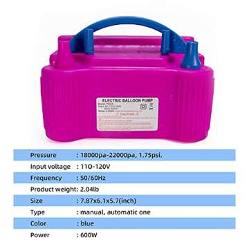 XBllcyiv Electric Balloon Pump for Celebrations