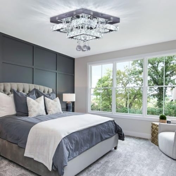 Modern Dimmable Crystal Chandelier with Remote Control