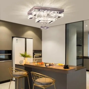 Modern Dimmable Crystal Chandelier with Remote Control