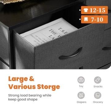 Sweetcrispy 8 Drawer Dresser for Bedroom and Kids