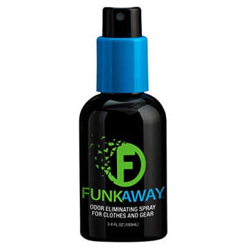 FunkAway Odor Eliminator Spray for Shoes, Clothes and Gear, 3.4 oz., Non-Aerosol; Mini Size for Trav...