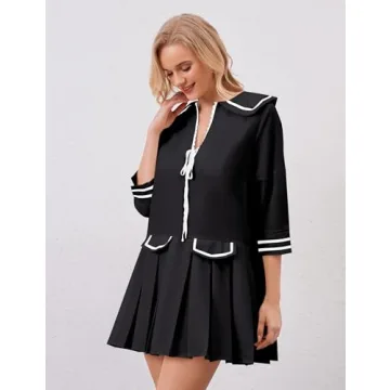 ICOBID Women Cute Bow Tie Up Mini Dress for All Occasions