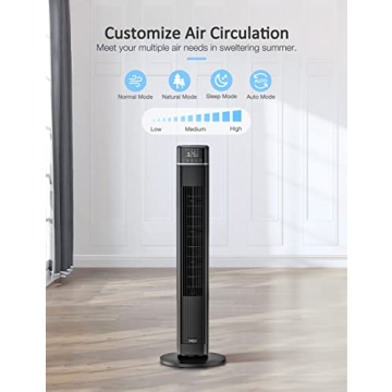 VCK Tower Fan with Remote, 40" Powerful & Quiet Cooling Fan