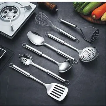 Premium 8 Piece Stainless Steel Cooking Utensil Set