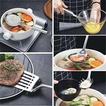 Premium 8 Piece Stainless Steel Cooking Utensil Set