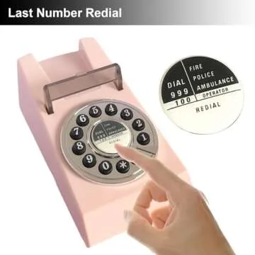 Stylish Retro Wall Phone for Home - No Power Needed