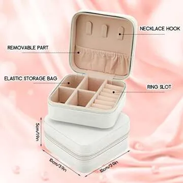12 Pcs Travel Jewelry Case Bridesmaid Gift Boxes Jewelry Travel Organizer Small Jewelry Box Mini Sto...