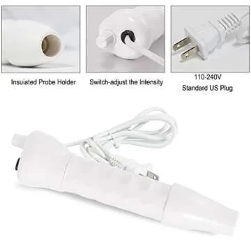 High Frequency Machine, JinhzWin Portable Handheld High Frequency Facial Machine with 4 Pcs Different Tubes