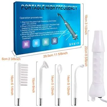 High Frequency Machine, JinhzWin Portable Handheld High Frequency Facial Machine with 4 Pcs Different Tubes
