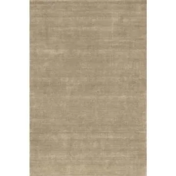 Rugs USA x Arvin Olano Arrel Speckled Wool-Blend Area Rug - 4x6 Area Rug Modern Fawn for Living Room Bedroom Dining Room