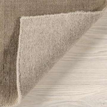 Rugs USA x Arvin Olano Arrel Speckled Wool-Blend Area Rug - 4x6 Area Rug Modern Fawn for Living Room Bedroom Dining Room