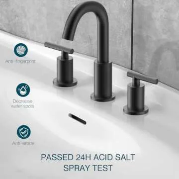 TRUSTMI Bathroom Faucet 3 Hole 2-Handle 8 inch Widespread Bathroom Sink Faucet with Pop Up Drain and...