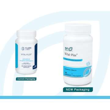 Klaire Labs Vital-Plex Probiotic - Helps Rebalance GI Microbiota for Men & Women, 5 Billion CFU Hypoallergenic & Dairy-Free Bifidobacterium & Lactobacillus Blend (100 Capsules)