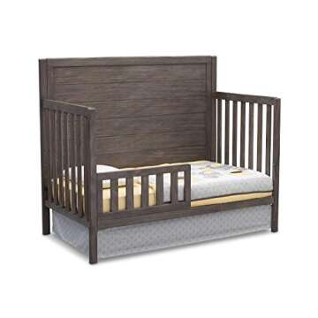 Delta Children Cambridge 4-in-1 Convertible Crib, Rustic Grey