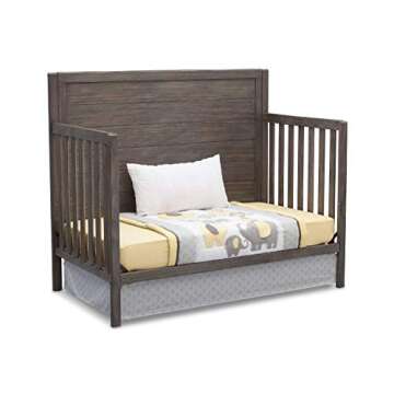 Delta Children Cambridge 4-in-1 Convertible Crib, Rustic Grey