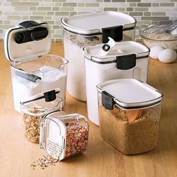 Progressive ProKeeper Baker's Airtight Kitchen Storage Canister Container Set for Flour, Sugar & Mor...