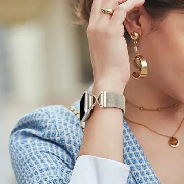 Dirrelo Apple Watch Metal Band for Women - 40mm to 49mm