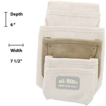 Vicien Perma Pouch Leather 5-Pocket Nail/Screw Pouch