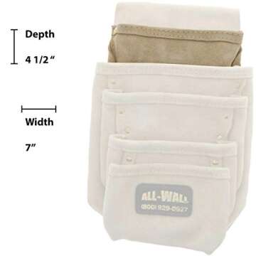 Vicien Perma Pouch Leather 5-Pocket Nail/Screw Pouch