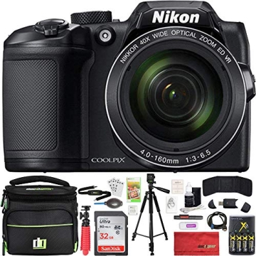 Nikon COOLPIX B500 16MP 40x Optical Zoom Digital Camera 32GB Bundle Includes Camera, Bag, 32GB Memor...