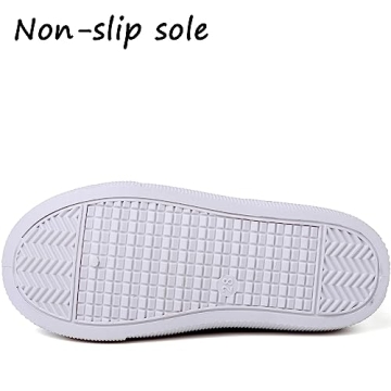 Kids White Canvas Sneakers Slip-On Lace-Up Lightweight