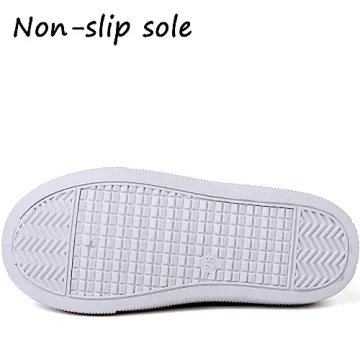 Kids White Canvas Sneakers Slip-On Lace-Up Lightweight