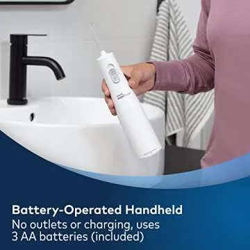 Waterpik Cordless Express Water Flosser, Battery Operated & Portable for Travel & Home, ADA Accepted, Waterproof for Shower Use, White WF-02, Packaging May Vary