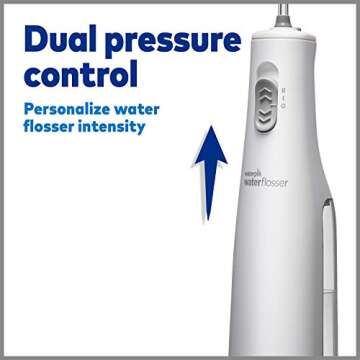 Waterpik Cordless Express Water Flosser, Battery Operated & Portable for Travel & Home, ADA Accepted, Waterproof for Shower Use, White WF-02, Packaging May Vary