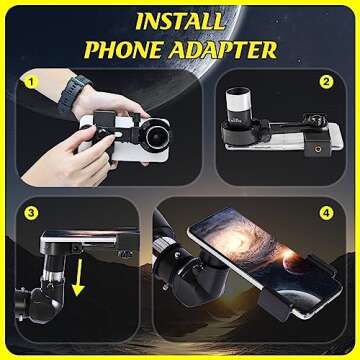 90mm Aperture Telescope - Perfect for Beginners & Enthusiasts