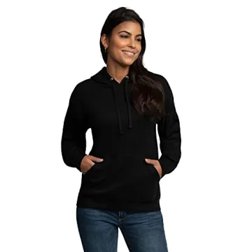 Fruit of the Loom Men's Fleece Hoodie - Black Small