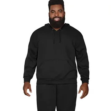 Fruit of the Loom Men's Fleece Hoodie - Black Small