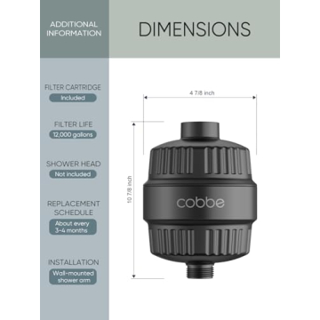 Cobbe Shower Filter Hard Water Softener Chlorine Remover