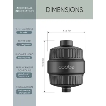 Cobbe Shower Filter Hard Water Softener Chlorine Remover
