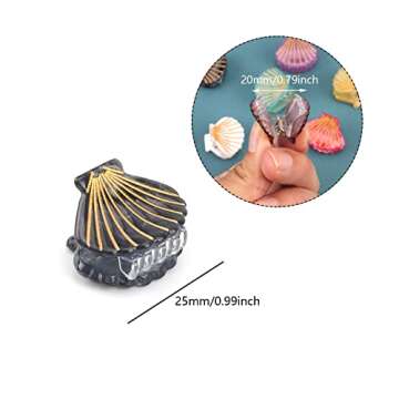 ASUNFO Pack of 10 Mini Seashell Hair Claw Clips Jaw Clip Clamps Mermaid Hair Styling Cilps Accessori...